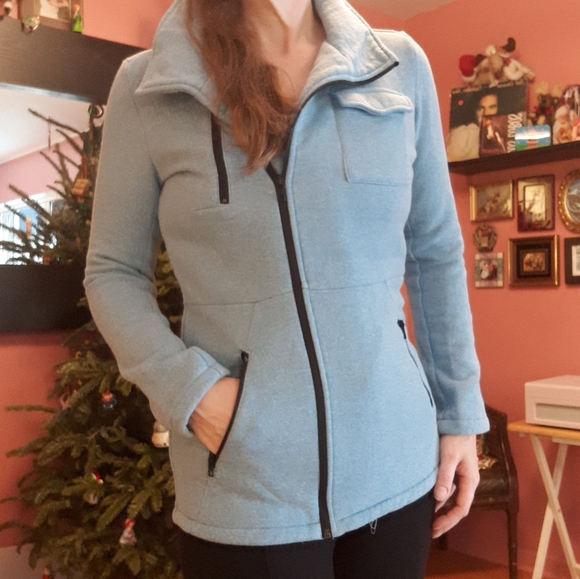 Hurley Tops - 2/$15!! Heathered Blue Zip Up Sweatshirt